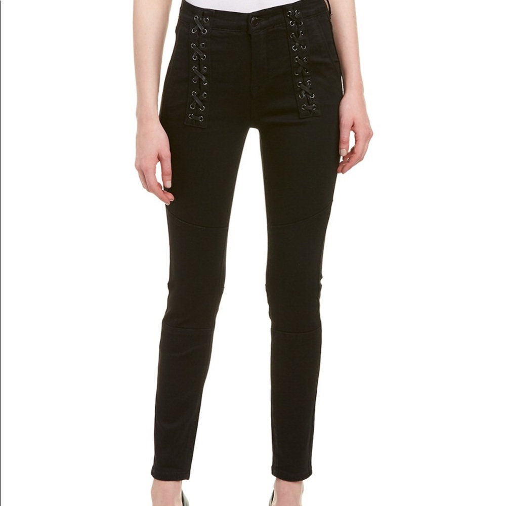 [BLANKNYC] Crybaby Lace Up Black Skinny Jeans